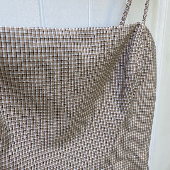 Wilfred Fall Gingham Mini Dress in Size 8 – Brown and White - Picture 3 of 3